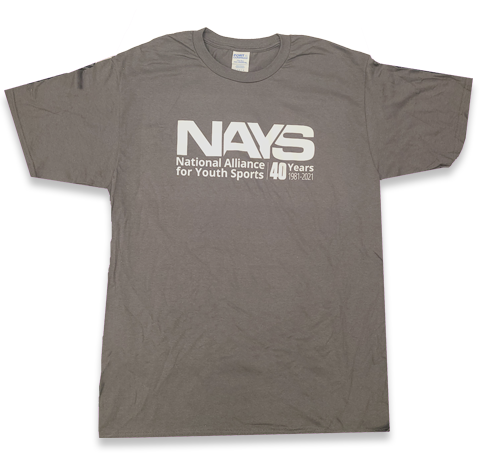 NAYS Adult T-Shirt, Gray - 40 Years