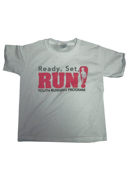 Ready, Set, Run! T-Shirt (Pink Logo)